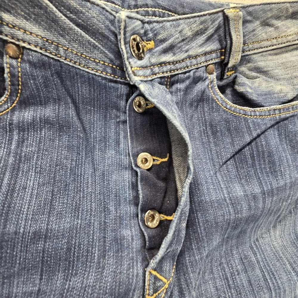 Diesel Jeans Mens 32x32 Blue Heeven Slim Tapered Made in Italy Button Fly 008II